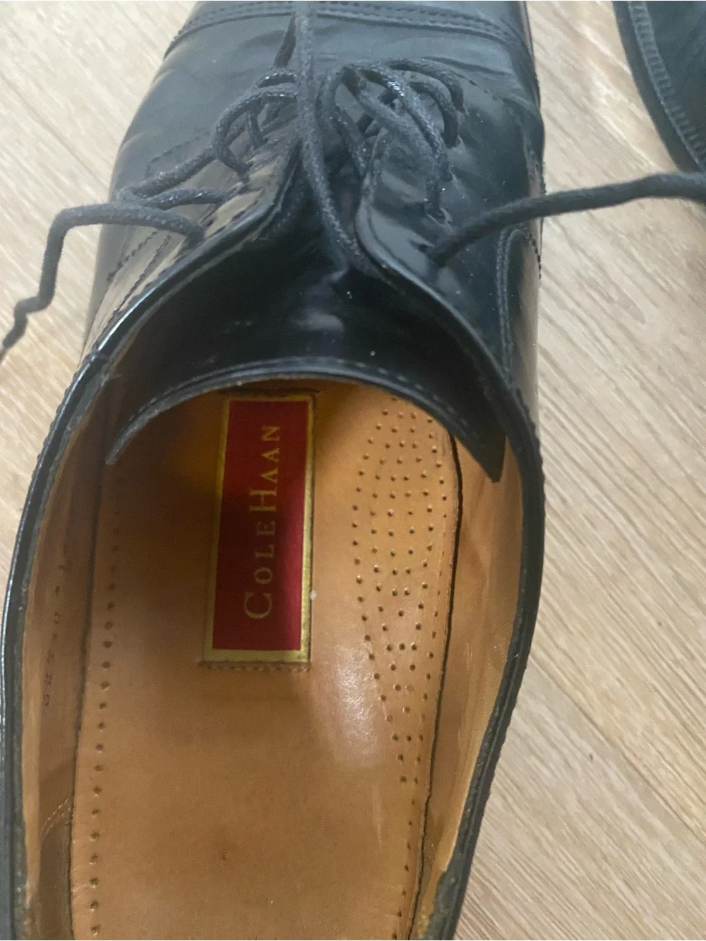 Cole Haan Black Leather Derby Dress Shoes